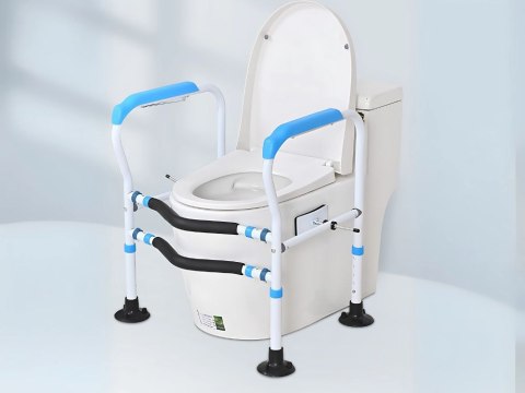 Uchwyt toaletowy regulowany poręcz wc stabilna dla osób starszych seniorów Uchwyt toaletowy regulowany poręcz wc stabilna dla osób starszych seniorów