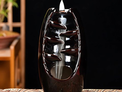 Kominek zapachowy ceramiczny wodospad kadzidło aromaterapia + 10 knotów Kominek zapachowy ceramiczny wodospad kadzidło aromaterapia + 10 knotów