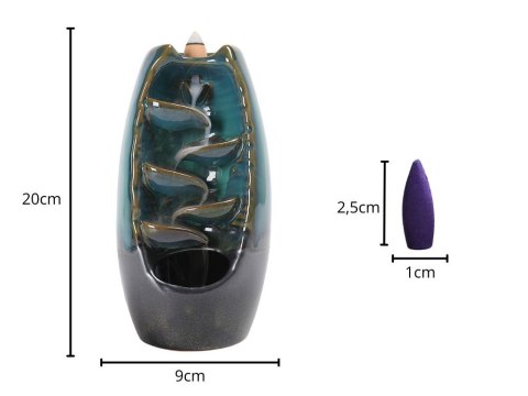 Kominek zapachowy ceramiczny wodospad kadzidło aromaterapia + 10 knotów Kominek zapachowy ceramiczny wodospad kadzidło aromaterapia + 10 knotów