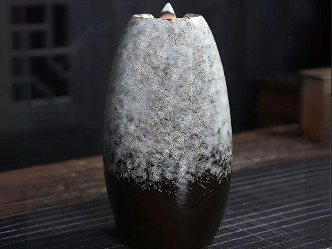 Kominek zapachowy ceramiczny wodospad kadzidło aromaterapia + 10 knotów Kominek zapachowy ceramiczny wodospad kadzidło aromaterapia + 10 knotów