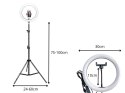 Lampa pierścieniowa led ring + uchwyt na telefon + statyw 100cm 3 odcienie