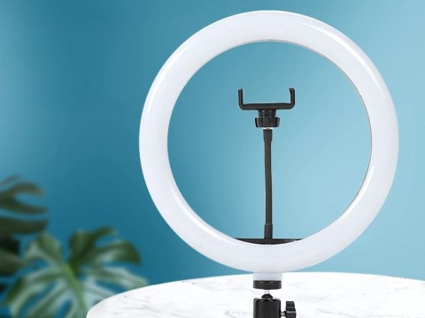 Lampa pierścieniowa led ring + uchwyt na telefon + statyw 100cm 3 odcienie Lampa pierścieniowa led ring + uchwyt na telefon + statyw 100cm 3 odcienie