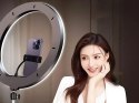 Lampa pierścieniowa led ring + uchwyt na telefon + statyw 100cm 3 odcienie