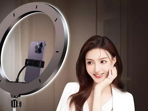 Lampa pierścieniowa led ring + uchwyt na telefon + statyw 100cm 3 odcienie Lampa pierścieniowa led ring + uchwyt na telefon + statyw 100cm 3 odcienie