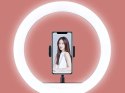 Lampa pierścieniowa led ring + uchwyt na telefon + statyw 100cm 3 odcienie