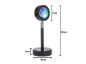 Projektor lampka zachód wschód imitacja słońca metalowa led rgb usb + pilot