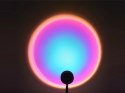 Projektor lampka zachód wschód imitacja słońca metalowa led rgb usb + pilot