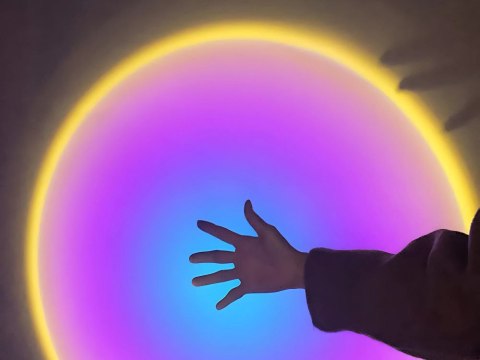 Projektor lampka zachód wschód imitacja słońca metalowa led rgb usb + pilot Projektor lampka zachód wschód imitacja słońca metalowa led rgb usb + pilot