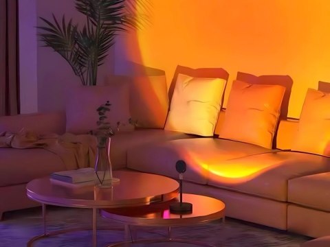 Projektor lampka zachód wschód imitacja słońca metalowa led rgb usb + pilot Projektor lampka zachód wschód imitacja słońca metalowa led rgb usb + pilot