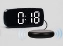 Budzik zegar elektroniczny z padem wibracyjnym led alarm cyfrowy sieciowy