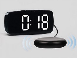Budzik zegar elektroniczny z padem wibracyjnym led alarm cyfrowy sieciowy