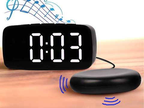 Budzik zegar elektroniczny z padem wibracyjnym led alarm cyfrowy sieciowy Budzik zegar elektroniczny z padem wibracyjnym led alarm cyfrowy sieciowy