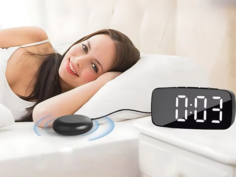 Budzik zegar elektroniczny z padem wibracyjnym led alarm cyfrowy sieciowy Budzik zegar elektroniczny z padem wibracyjnym led alarm cyfrowy sieciowy