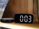 Budzik zegar elektroniczny z padem wibracyjnym led alarm cyfrowy sieciowy