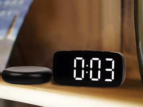 Budzik zegar elektroniczny z padem wibracyjnym led alarm cyfrowy sieciowy Budzik zegar elektroniczny z padem wibracyjnym led alarm cyfrowy sieciowy