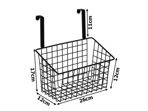 Kosz koszyk organizer metalowy zawieszany na drzwi półka wisząca kuchenna Kosz koszyk organizer metalowy zawieszany na drzwi półka wisząca kuchenna
