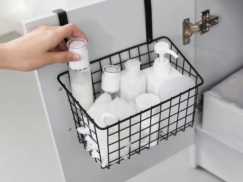 Kosz koszyk organizer metalowy zawieszany na drzwi półka wisząca kuchenna Kosz koszyk organizer metalowy zawieszany na drzwi półka wisząca kuchenna