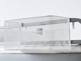 Kosz koszyk organizer metalowy zawieszany na reling półka wisząca kuchenna