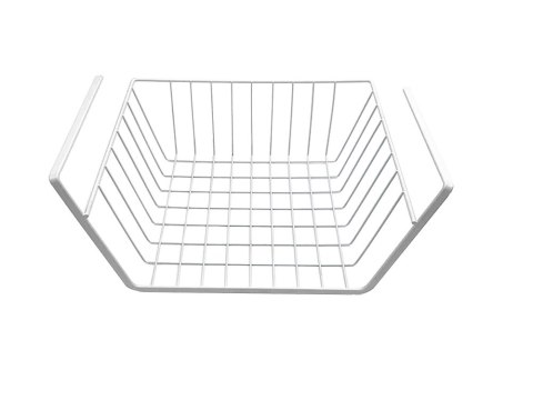 Kosz podwieszany pod półkę kosz metalowy organizer koszyk kuchenna biała Kosz podwieszany pod półkę kosz metalowy organizer koszyk kuchenna biała
