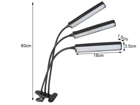Lampa do roślin led usb uprawy wzrostu panel grow light timer klips kwiatów Lampa do roślin led usb uprawy wzrostu panel grow light timer klips kwiatów