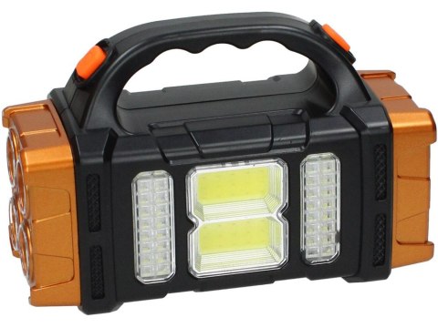 Latarka solarna przenośna lampka akumulatorowa led cob powerbank reflektor Latarka solarna przenośna lampka akumulatorowa led cob powerbank reflektor