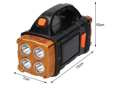 Latarka solarna przenośna lampka akumulatorowa led cob powerbank reflektor Latarka solarna przenośna lampka akumulatorowa led cob powerbank reflektor