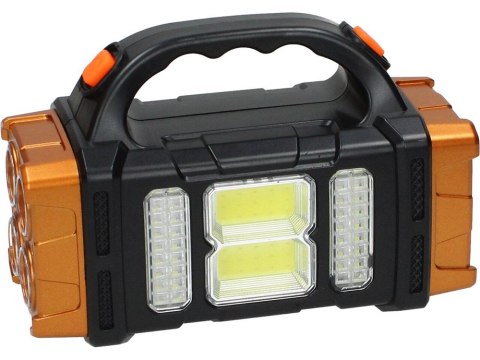 Latarka solarna przenośna lampka akumulatorowa led cob powerbank reflektor Latarka solarna przenośna lampka akumulatorowa led cob powerbank reflektor