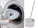 Mop obrotowy rotacyjny 360 spin wiadro zestaw 2x nakładki mikrofibra