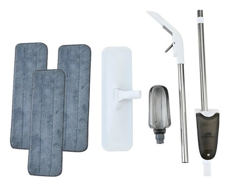 Mop płaski ze spryskiwaczem długi 120cm 350ml +3 szt wkładów z mikrofibry Mop płaski ze spryskiwaczem długi 120cm 350ml +3 szt wkładów z mikrofibry