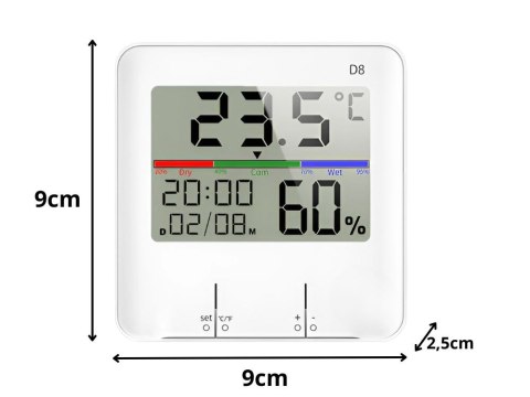 Termometr stacja pogody pogodowa wewnętrzny higrometr zegar bateria lcd Termometr stacja pogody pogodowa wewnętrzny higrometr zegar bateria lcd