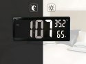 Zegar budzik elektroniczny cyfrowy led stojący wiszący temperatura wilgoć