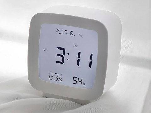 Zegar budzik z datą i temperaturą z funkcją drzemki lcd wilgoć w powietrzu Zegar budzik z datą i temperaturą z funkcją drzemki lcd wilgoć w powietrzu