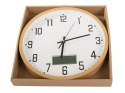 Zegar ścienny duży cichy 30cm okrągły wskazówkowy data temperatura sekundy