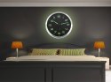 Zegar ścienny fluorescencyjny duży cichy świecące cyfry gwiazdki 25cm