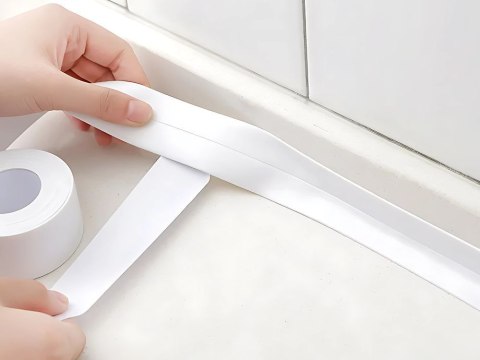 Biała taśma uszczelniająca do łazienki ściany wanny zlewu 3m mocny klej pvc Biała taśma uszczelniająca do łazienki ściany wanny zlewu 3m mocny klej pvc