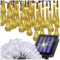 Lampki światełka solarne ogrodowe girlanda sople na taras balkon 50 led
