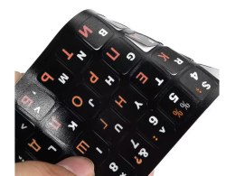Naklejki nakładki nalepki na klawiaturę laptopa pc qwerty cyrlica 11x13mm