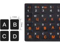 Naklejki nakładki nalepki na klawiaturę laptopa pc qwerty cyrlica 11x13mm