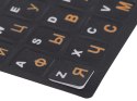 Naklejki nakładki nalepki na klawiaturę laptopa pc qwerty cyrlica 11x13mm