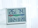 STACJA POGODY TERMOMETR HIGROMETR LCD ZEGAR DATA WILGOTNOŚĆ TEMPERATURA