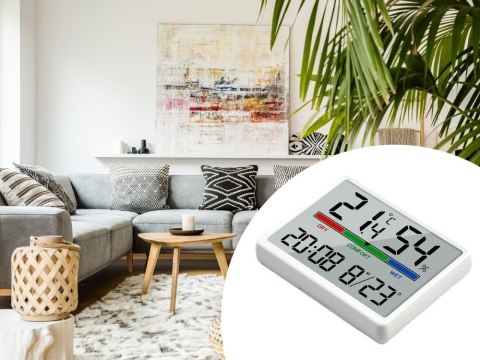 STACJA POGODY TERMOMETR HIGROMETR LCD ZEGAR DATA WILGOTNOŚĆ TEMPERATURA STACJA POGODY TERMOMETR HIGROMETR LCD ZEGAR DATA WILGOTNOŚĆ TEMPERATURA