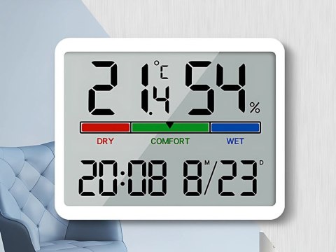 STACJA POGODY TERMOMETR HIGROMETR LCD ZEGAR DATA WILGOTNOŚĆ TEMPERATURA STACJA POGODY TERMOMETR HIGROMETR LCD ZEGAR DATA WILGOTNOŚĆ TEMPERATURA