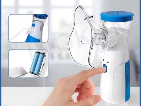 Inhalator nebulizator siateczkowy mesh przenośny bezprzewodowy cichy maska Inhalator nebulizator siateczkowy mesh przenośny bezprzewodowy cichy maska