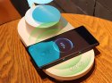 Lampka księżyc rgb z ładowarką indukcyjną 10w led usb głośnik bluetooth