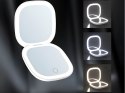 Lusterko do makijażu z podświetleniem led składane x5 do torebki podróżne