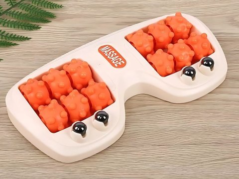 Masażer do stóp roller plastikowe rolki 2x3 masujące z metalowymi kulkami Masażer do stóp roller plastikowe rolki 2x3 masujące z metalowymi kulkami