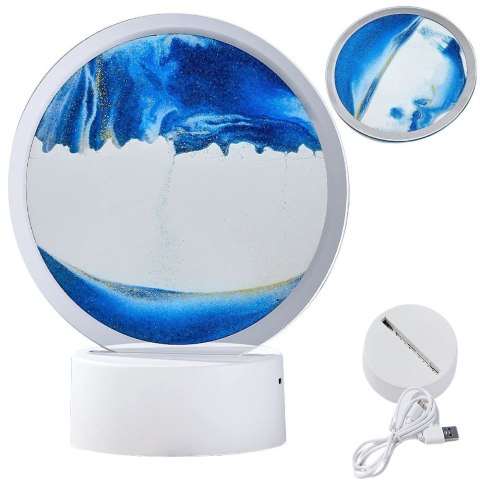 Lampa piaskowa 3d ruchomy dynamiczny piasek dekoracyjna biurko usb led rgb Lampa piaskowa 3d ruchomy dynamiczny piasek dekoracyjna biurko usb led rgb