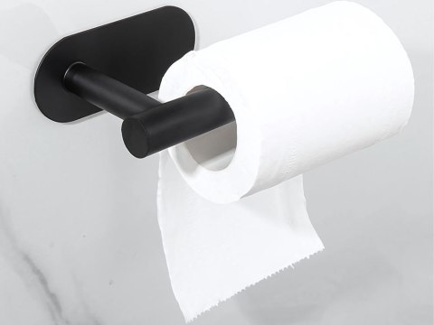 Uchwyt na papier toaletowy wc samoprzylepny bez wiercenia czarny loft metal Uchwyt na papier toaletowy wc samoprzylepny bez wiercenia czarny loft metal