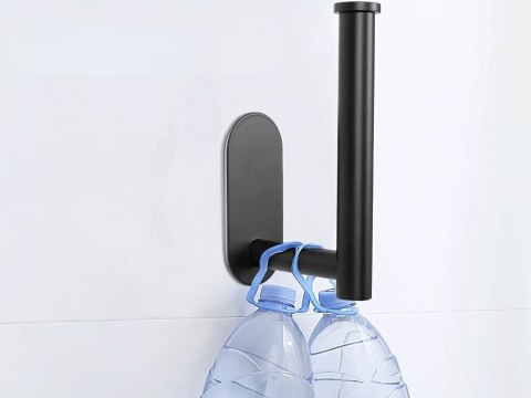 Uchwyt na papier toaletowy wc samoprzylepny bez wiercenia czarny loft metal Uchwyt na papier toaletowy wc samoprzylepny bez wiercenia czarny loft metal