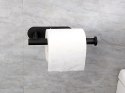 Uchwyt na papier toaletowy wc samoprzylepny bez wiercenia czarny loft metal